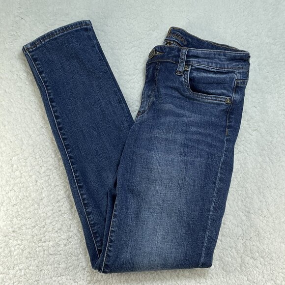 Kut from the Kloth Jeans Womens Sz 0 Blue Katy Boyfriend Straight Mid Rise 26x28 - Picture 1 of 13